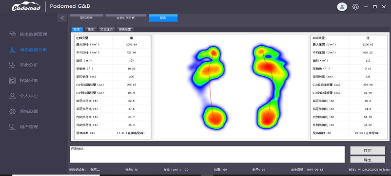 足底压力分布->步态分析系统